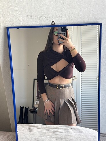 Trendyol & Milla Kahverengi Crop