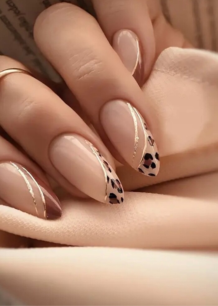 24 lü leopar detaylı takma tırnak - Görsel 2