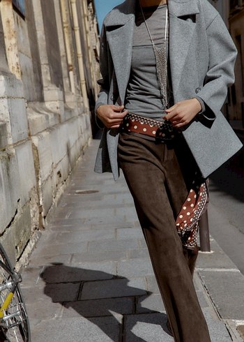 Yumuşak  Kruvaze Kaban - Görsel 4