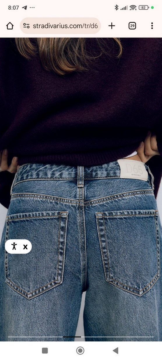 D65 Düz Kıvrık Paça Jean - Görsel 3