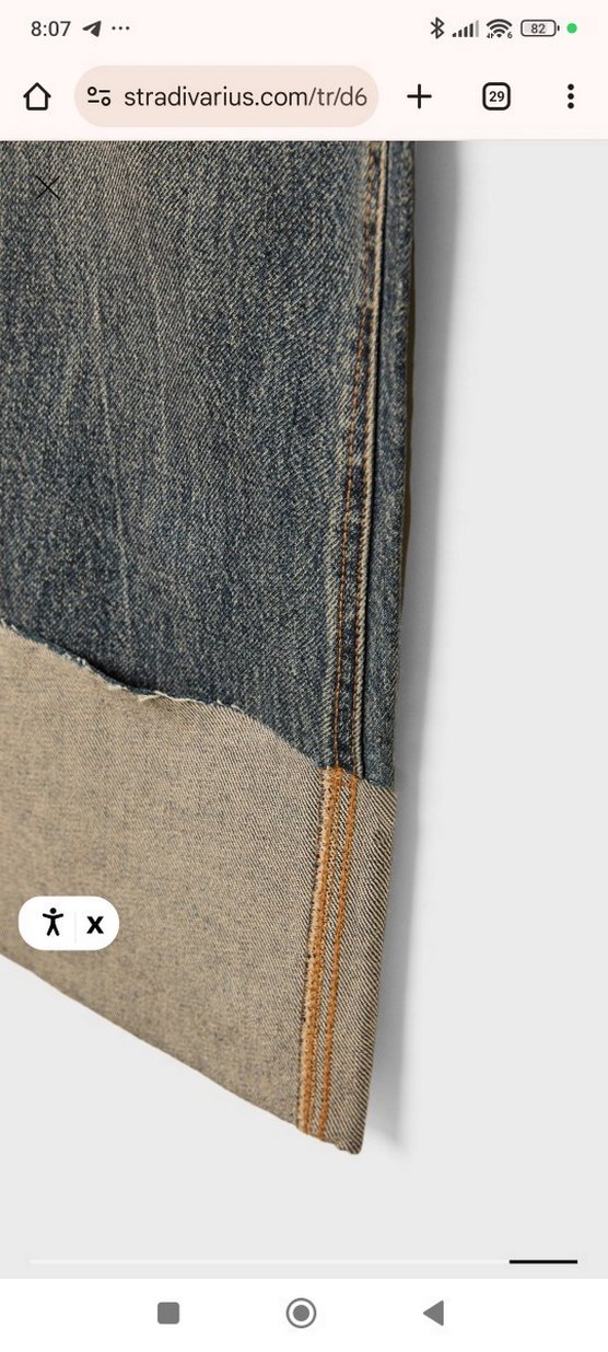 D65 Düz Kıvrık Paça Jean - Görsel 5