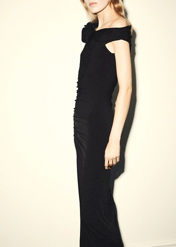 MANGO İnce triko volan süslemeli elbise - Görsel 6