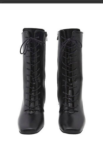 OXXO SİYAH TOPUKLU UZUN ÇİZME - Görsel 4