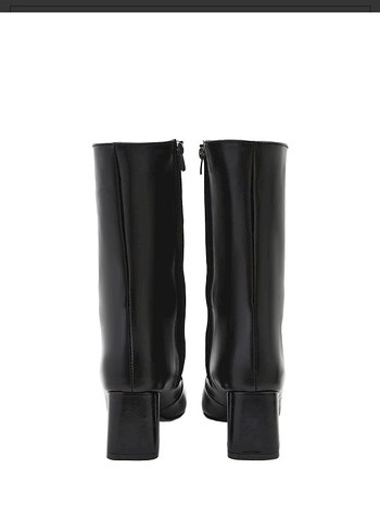 OXXO SİYAH TOPUKLU UZUN ÇİZME - Görsel 2