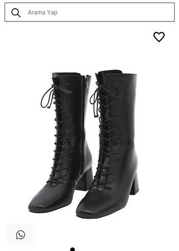 OXXO SİYAH TOPUKLU UZUN ÇİZME - Görsel 5