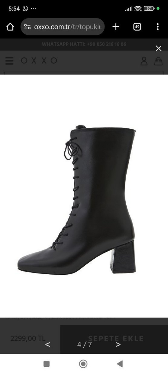 OXXO SİYAH TOPUKLU UZUN ÇİZME - Görsel 3