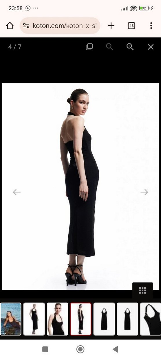 Koton X Sibil Çetinkaya - Kolsuz Simli Dar Kesim Metal - Görsel 2