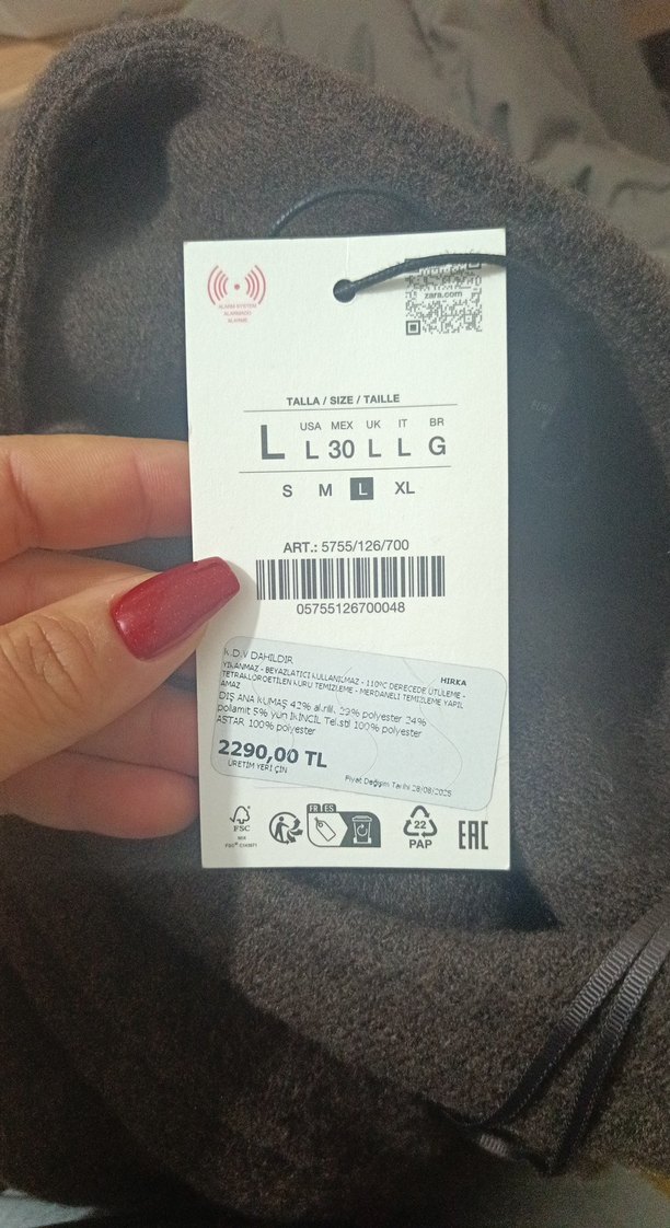 Zara suni kürk detaylı triko elbise - Görsel 5