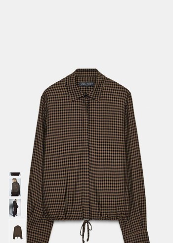 Zara pötikareli bluz ZW collection - Görsel 3