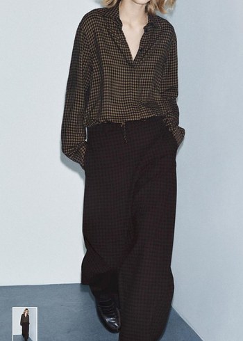 Zara pötikareli bluz ZW collection - Görsel 7