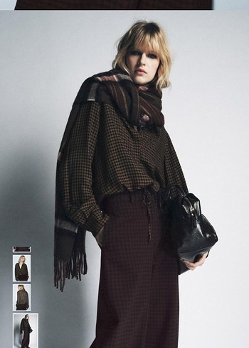 Zara pötikareli bluz ZW collection - Görsel 2