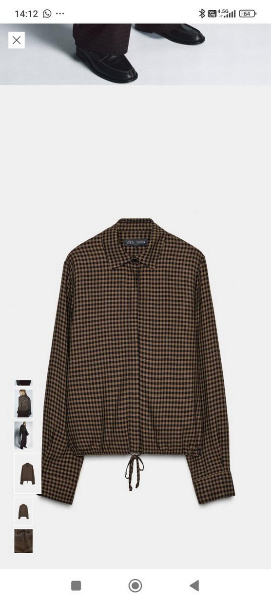 Zara pötikareli bluz ZW collection - Görsel 3