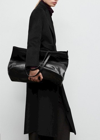 Mango el yapımı yün kemerli palto - Görsel 6