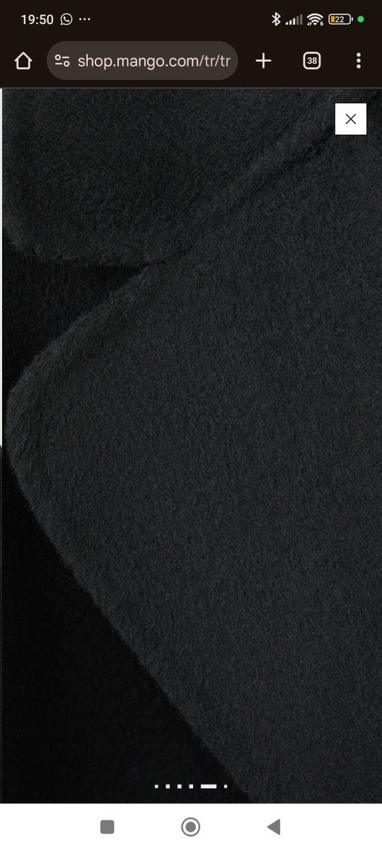 Mango el yapımı yün kemerli palto - Görsel 2