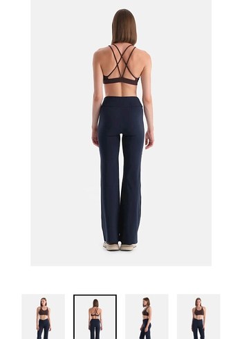 Dagi lacivert kadın İspanyol paça tayt - Görsel 3