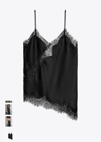 Zara ZW COLLECTİON DANTEL ŞERİTLİ LİNGERİE STİL TOP - Görsel 5