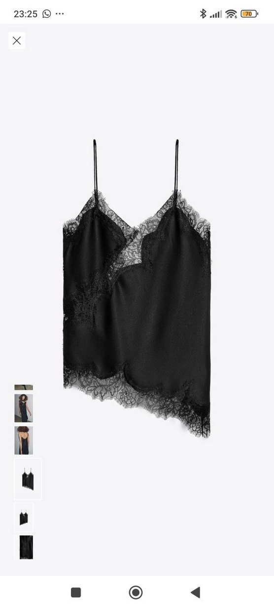 Zara ZW COLLECTİON DANTEL ŞERİTLİ LİNGERİE STİL TOP - Görsel 5