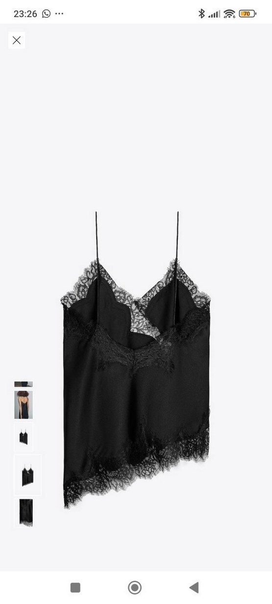 Zara ZW COLLECTİON DANTEL ŞERİTLİ LİNGERİE STİL TOP - Görsel 4