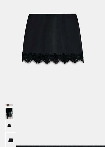 Zara Dantel detaylı şort etek - Görsel 6