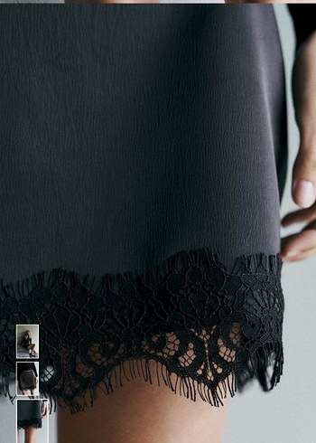 Zara Dantel detaylı şort etek - Görsel 3