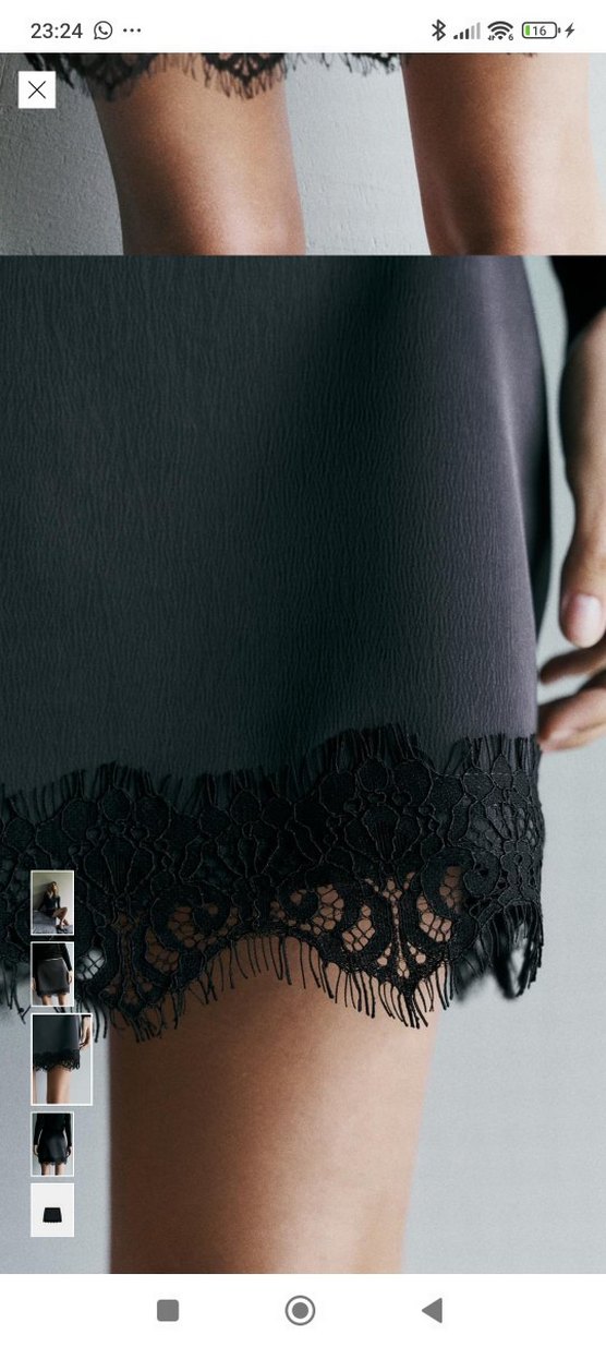 Zara Dantel detaylı şort etek - Görsel 3