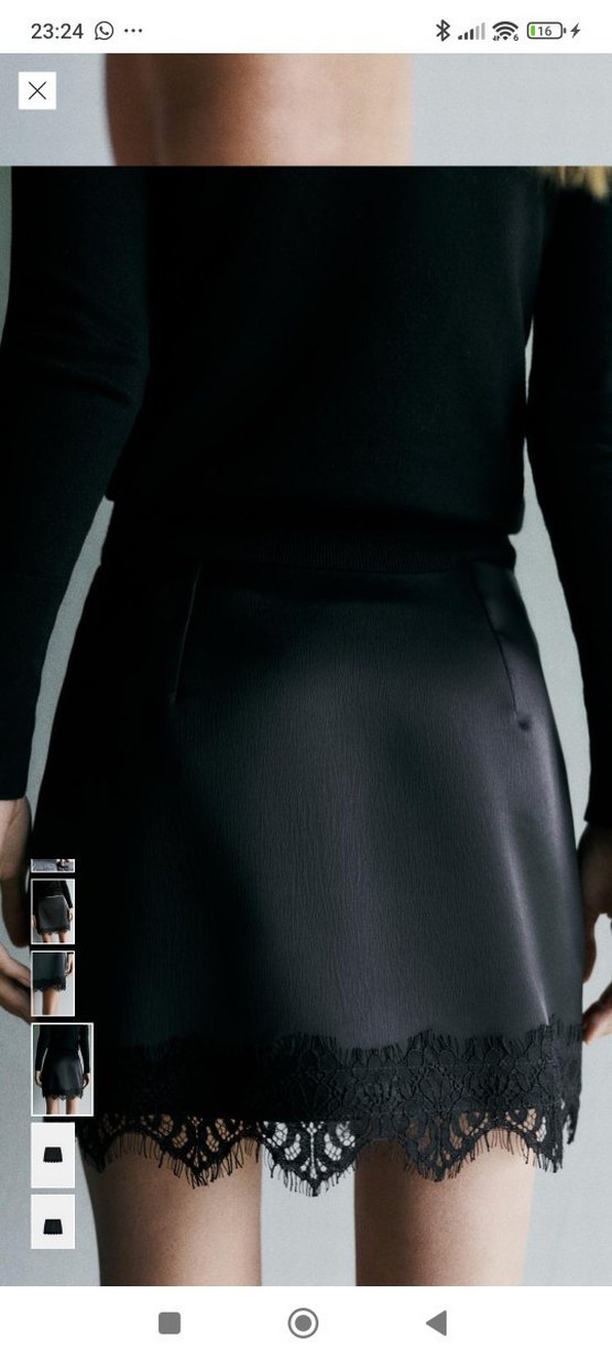 Zara Dantel detaylı şort etek - Görsel 4