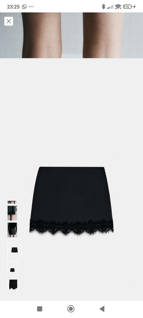 Zara Dantel detaylı şort etek - Görsel 5