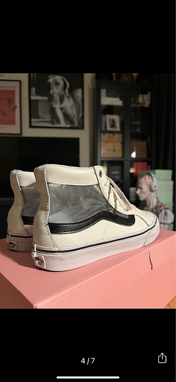 36 Beden beyaz Renk Vans sk8 deri