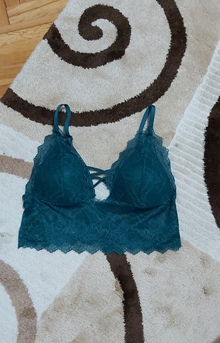 koyu yeşil bralet