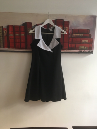 Diğer Siyah beyaz mini elbise