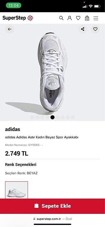 38,5 Beden Adidas astir model