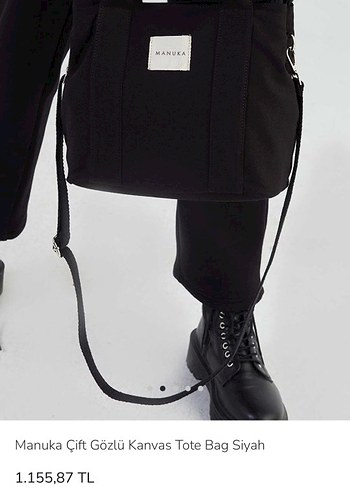 Manuka kanvas çanta - Görsel 6