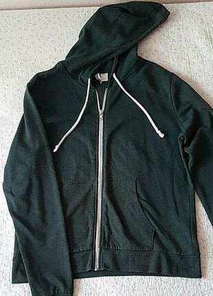 H&M Yeşil Kapşonlu Hırka