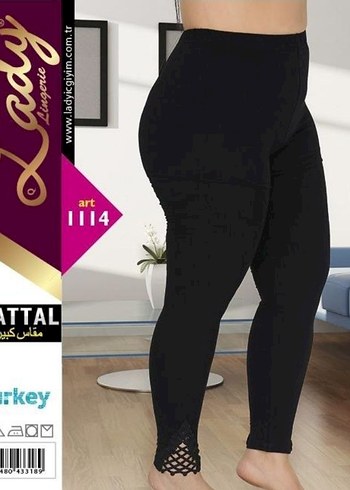 Diğer Dantel Detaylı Siyah Kadın Tayt