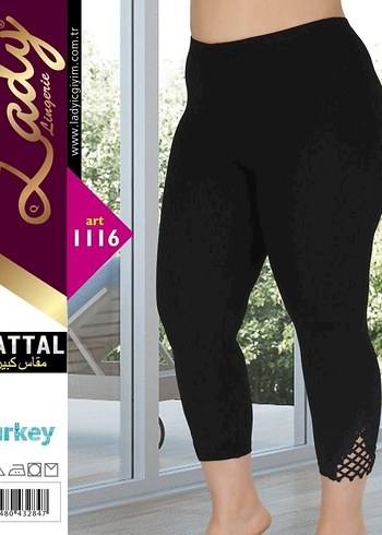Dantel Detaylı Siyah Kadın Tayt