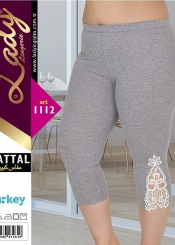 Diğer Gri Dantel Detaylı Kadın Tayt