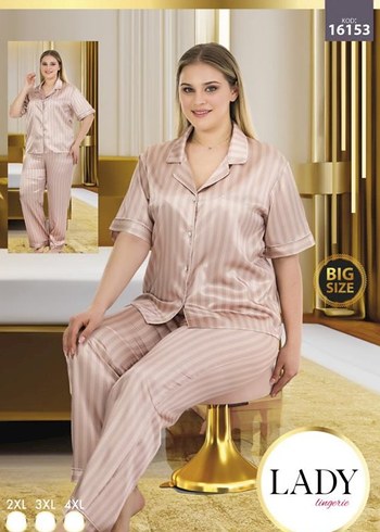 Pembe Zebra Desenli Kısa Kollu Kadın Pijama Takımı - Görsel 2