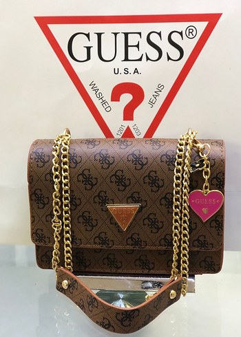 Zincir Detaylı Gri Guess Kadın Çanta - Görsel 5
