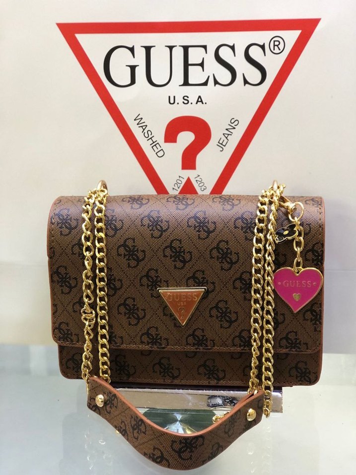 Zincir Detaylı Gri Guess Kadın Çanta - Görsel 5