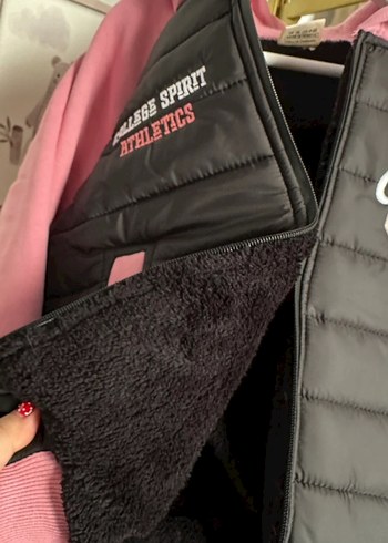 Kız Çocuk Kapüşonlu Fermuarlı Street Wear Ceket - Görsel 4