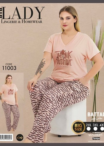 Siyah Zebra Desenli Kadın Pijama Takımı - Görsel 10