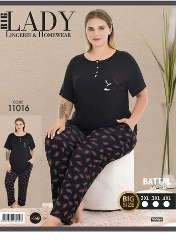 48 Beden Bohem Yılan Desenli Kadın Pijama Takımı