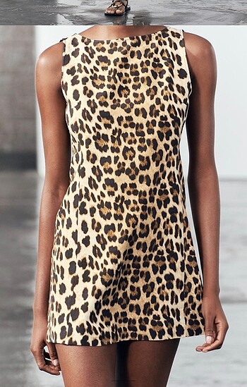 Zara Zara Leopar Elbise