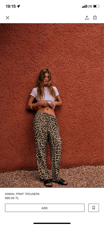 Zara leopar pantolon