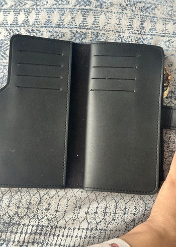 Deri Siyah Fermuarlı Kadın Portföy Cüzdan - Görsel 2
