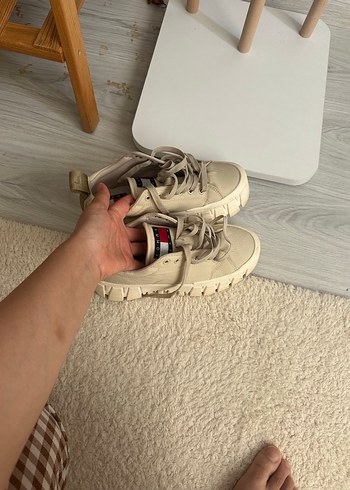 Tommy hilfiger bej renk snekar - Görsel 6