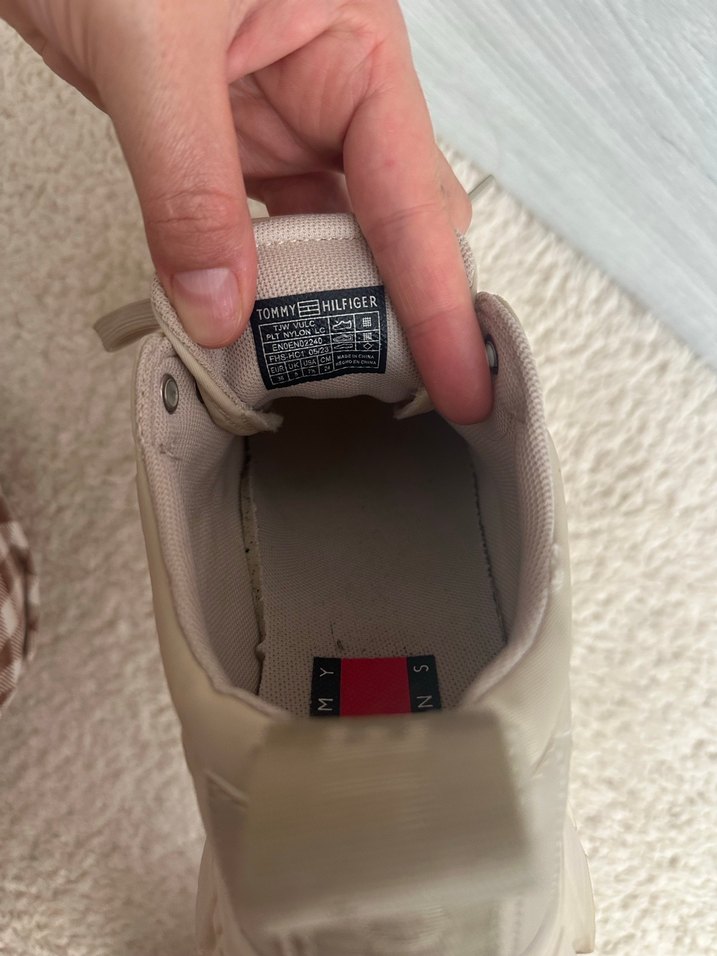 Tommy hilfiger bej renk snekar - Görsel 4