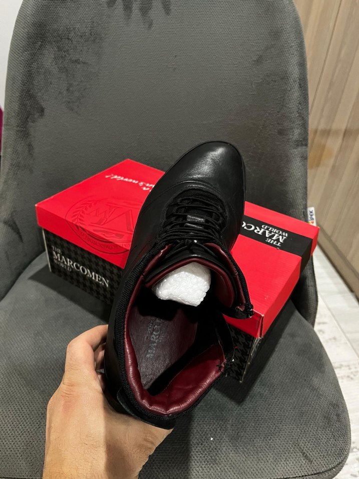 Siyah Erkek MARCOMEN Street Wear Bot - Görsel 4