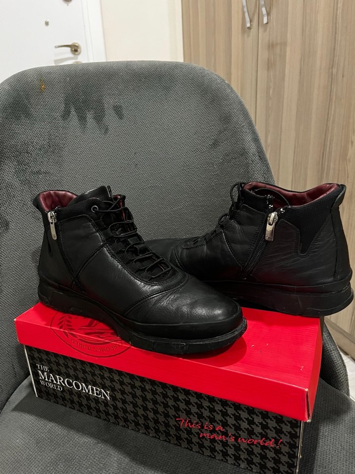 Siyah Erkek MARCOMEN Street Wear Bot - Görsel 3