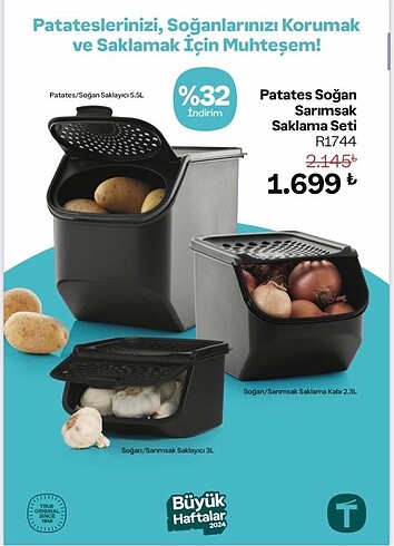 Tupperware 3?lü kiler set